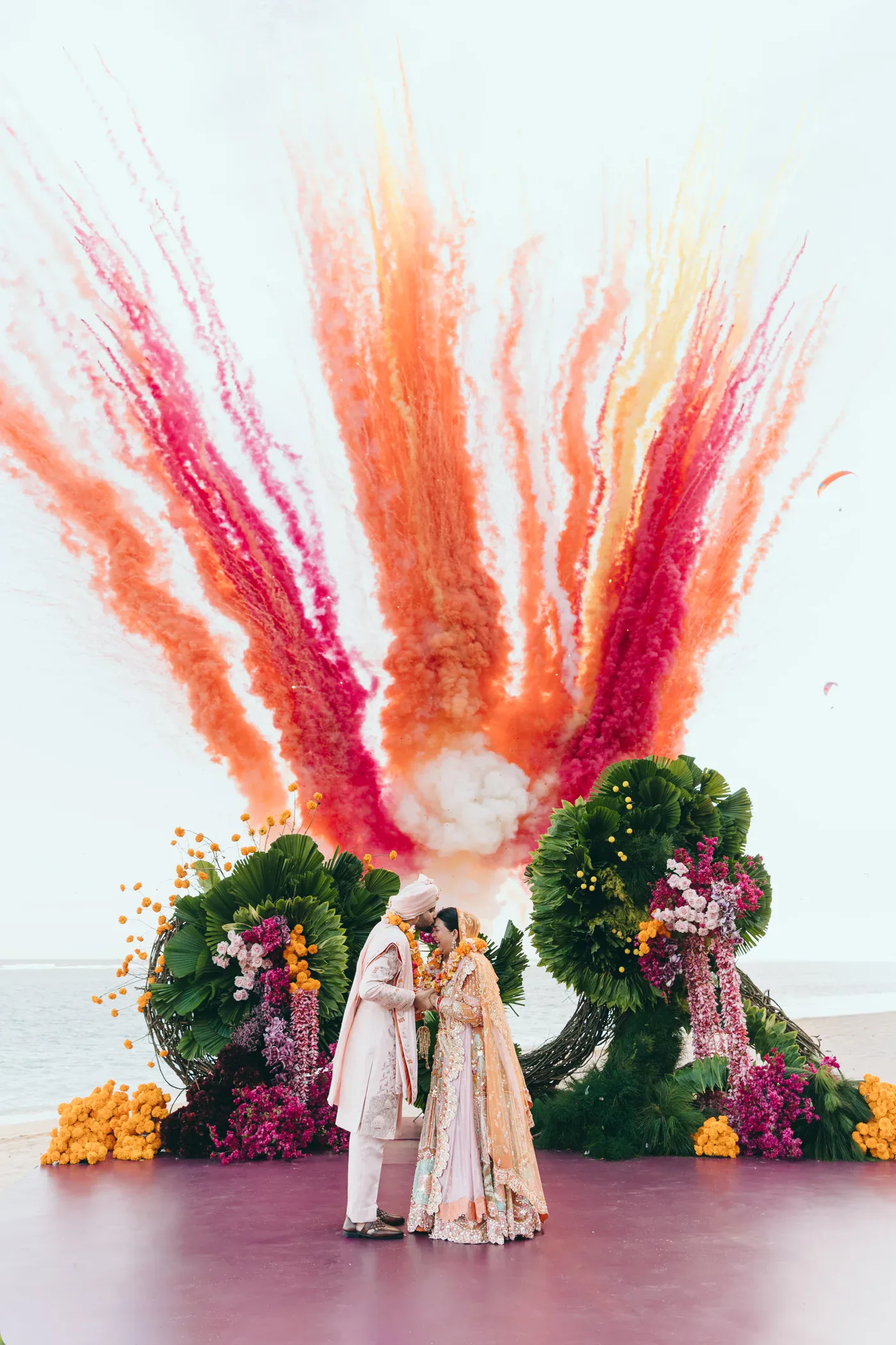 Golden ceremony decor and sacred rituals