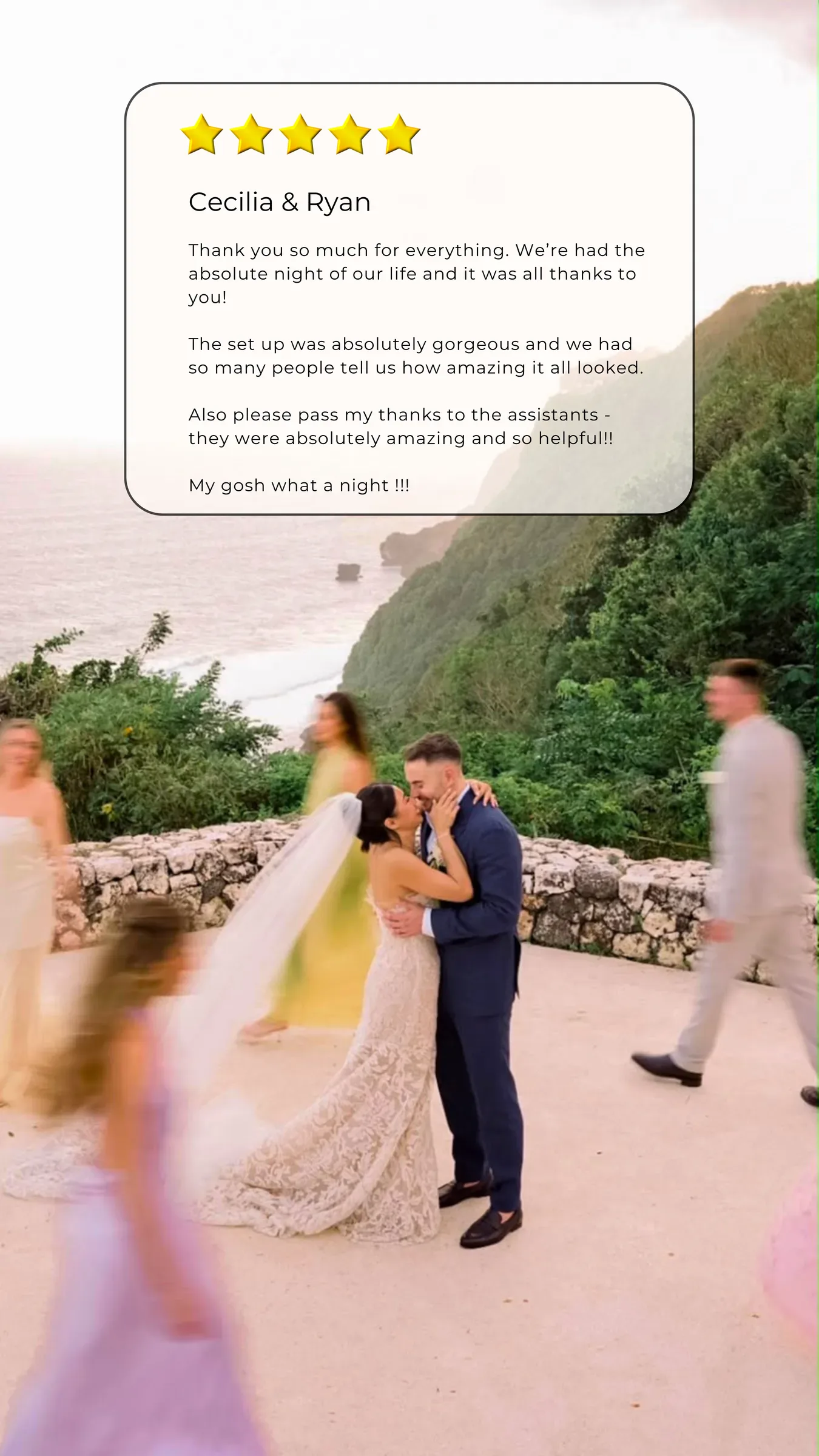A love note from Cecilia & Ryan