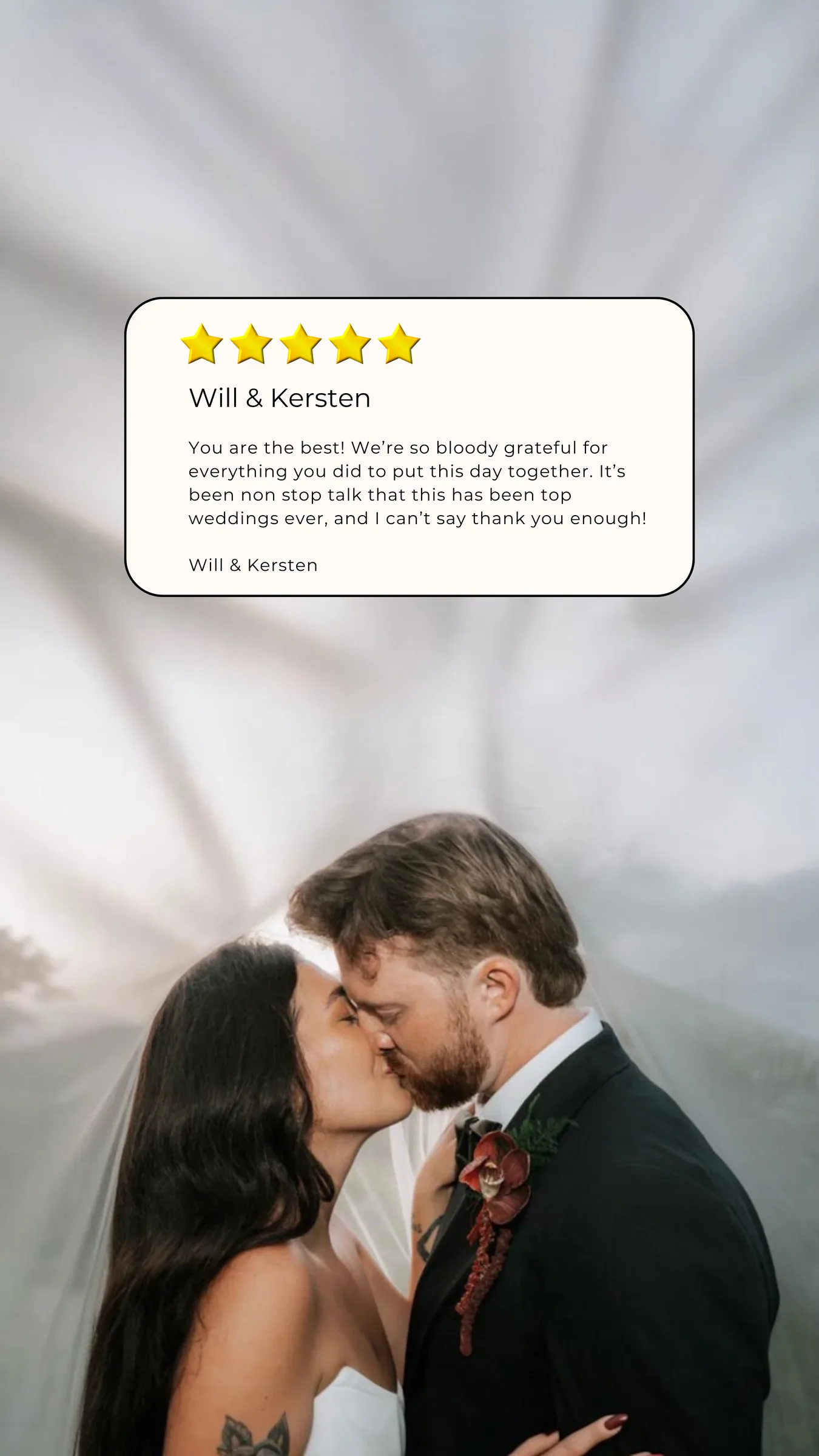 A love note from Will & Kersten